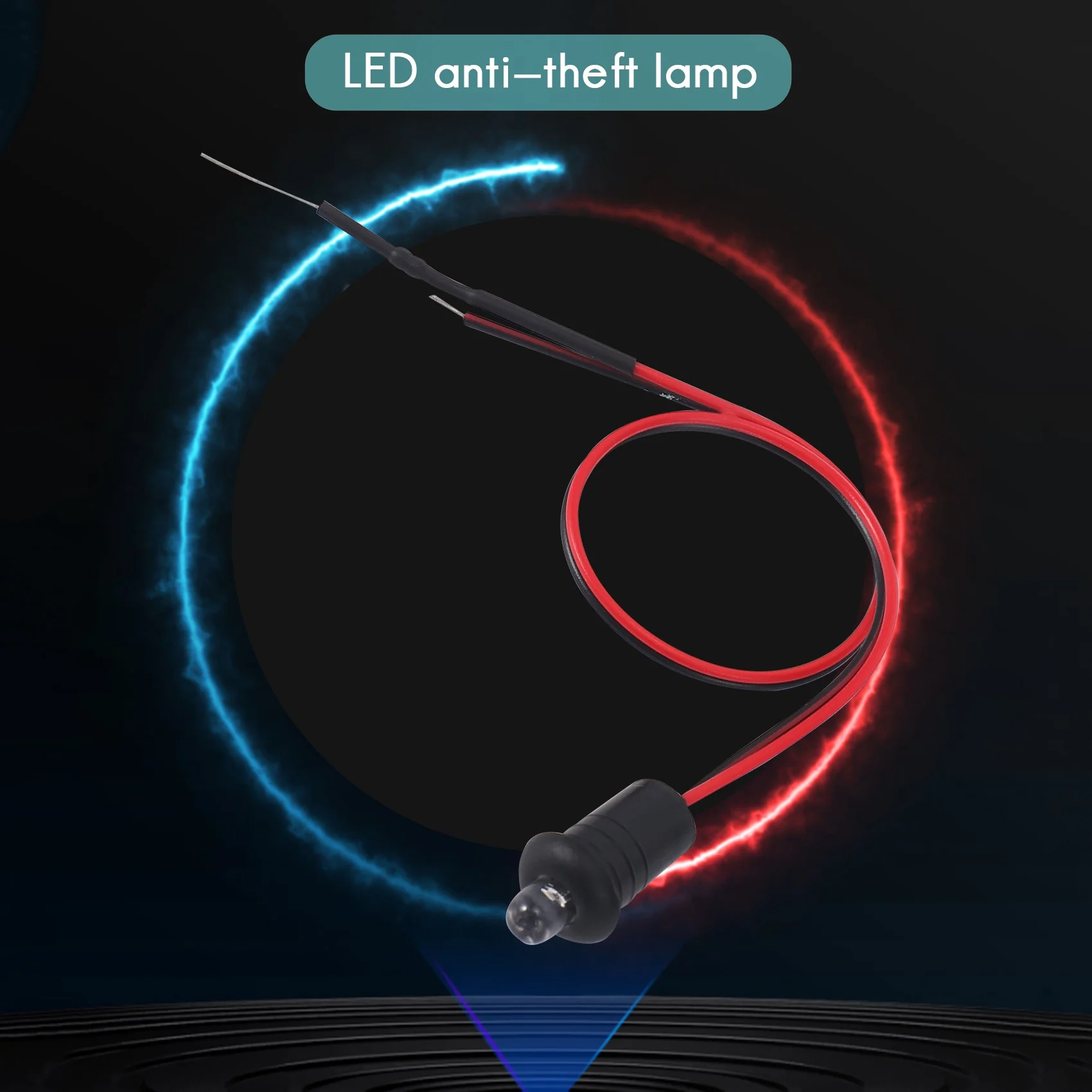 ชิปไฟ LED ติดรถยนต์เตือนภัยปลอมแบบกระพริบได้12V (สีแดง)