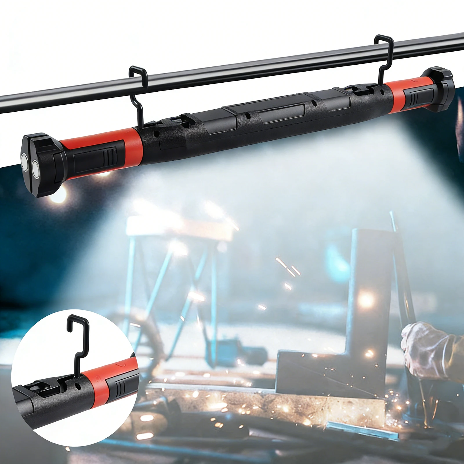 

Магнитный перезаряжаемый светодиодный рабочий фонарь с 3 режимами освещения, суперяркий, для авторемонта, с магнитным креплением, свободная регулировка