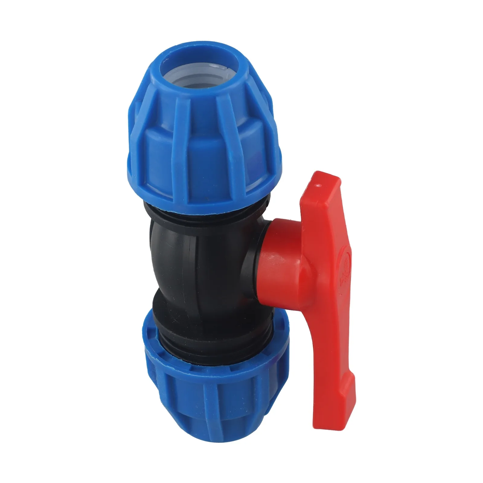 PE Material Quick Connect Valve for Hot Union Fittings Used in Water Flow Management Within Polyethylene Pipe Runs
