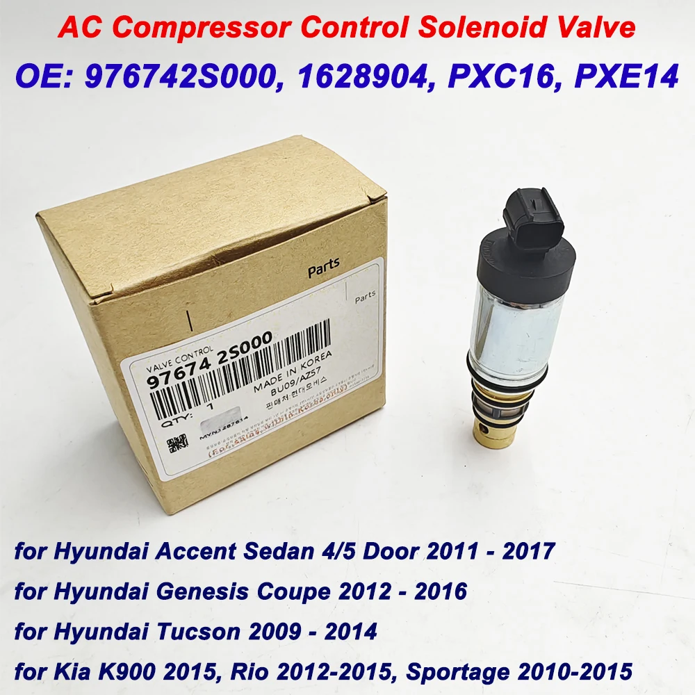 PXE14 PXE16 COMPRESSOR ELECTRIC CONTROL VALVE Solenoid FOR Opel Hyundai Tuson Kia K2 RIO 2012 SOPRTAGE 97674 2S000 976742S000