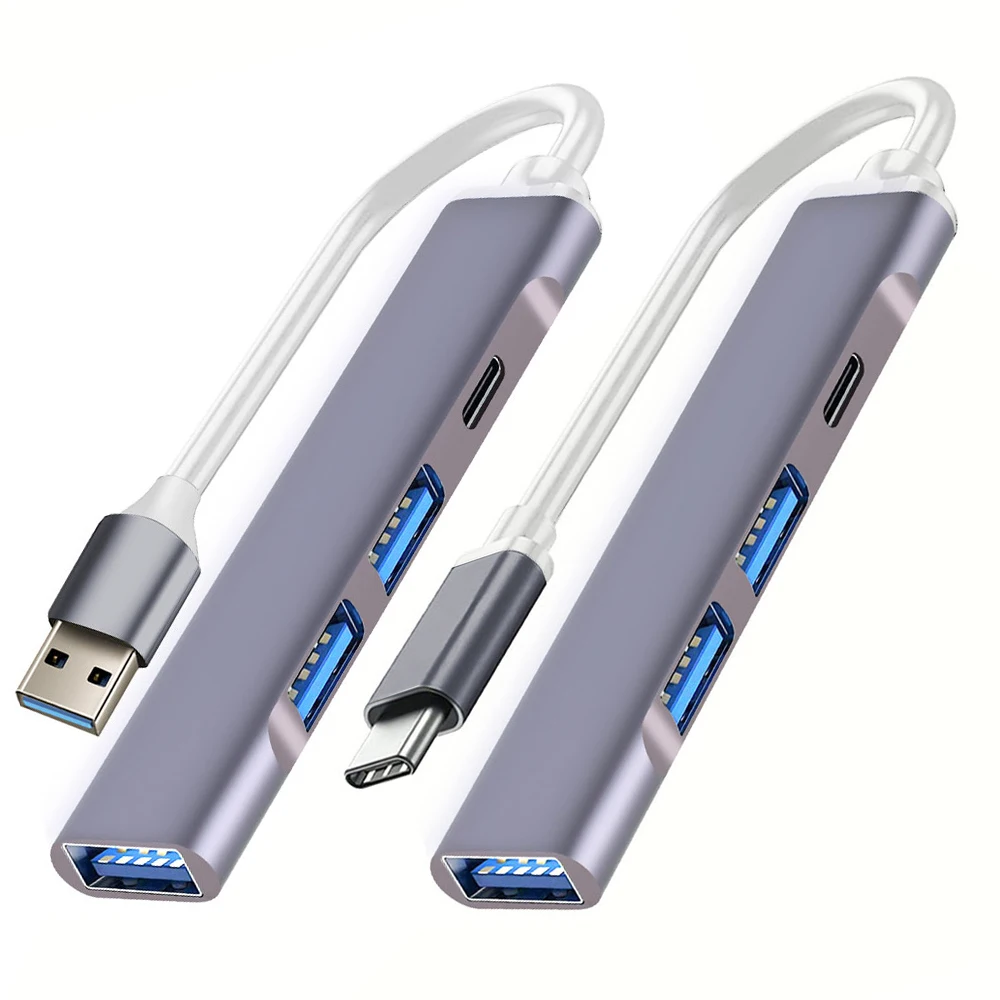 4-in-1 USB 3.0 HUB TYPE-C HUB Multi USB Splitter Type-C 5Gbps Data Transmission HUB USB 3.0 OTG Adapter for PC Macbook Pro