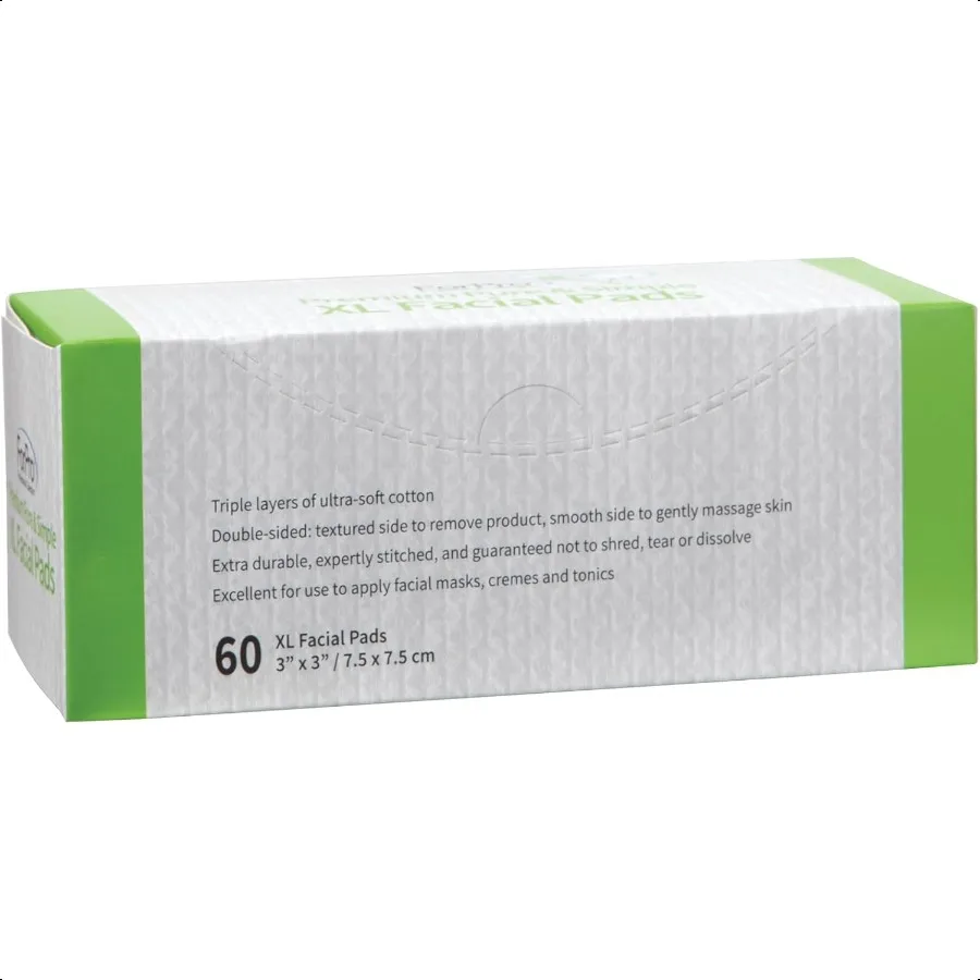 フォープロ プレミアムピュアシンプルXLフェイシャルパッド トリプルレイヤー ウルトラソフト メイク落としパッド 100%ビーガン クルエルティフリー 60枚入り