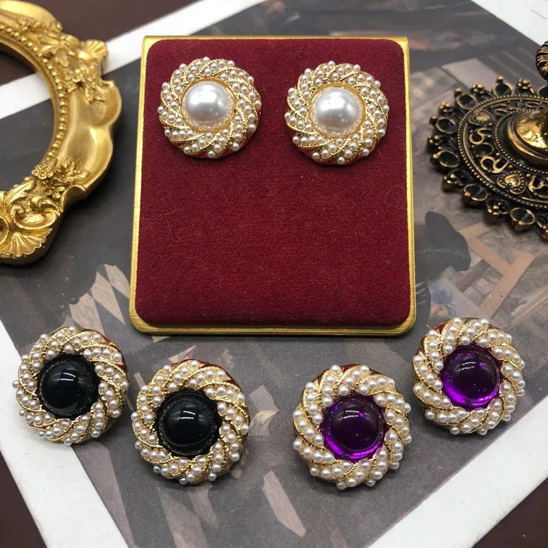 Vintage millet pearl earrings and ear clips