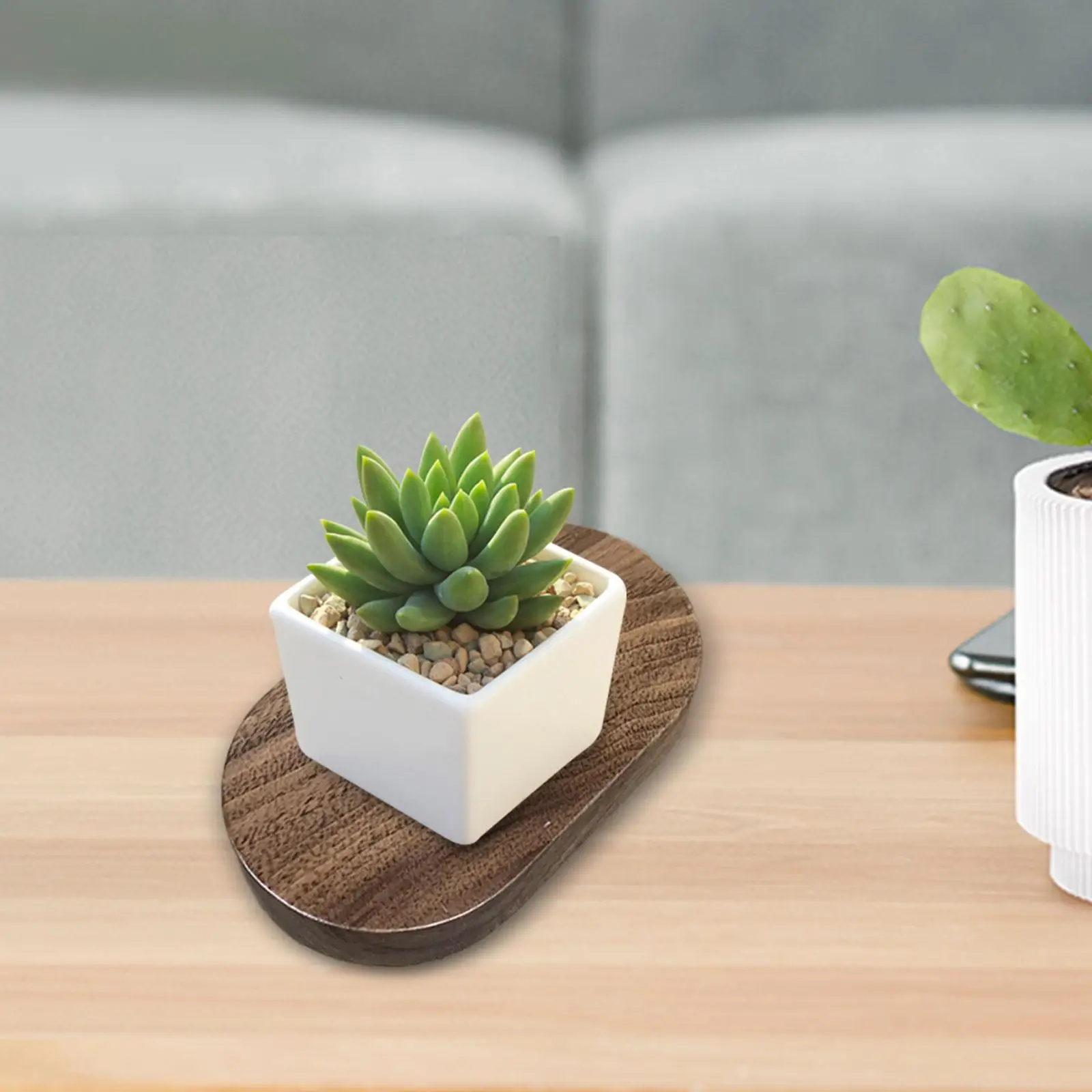 

Oval Wood Base Mini Vase Display for Showing Jewellery Keepsake Display