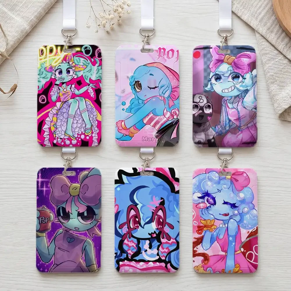 Cartoon POPPY Fashion ID Card Holder Business Work Card Sleeve Protector