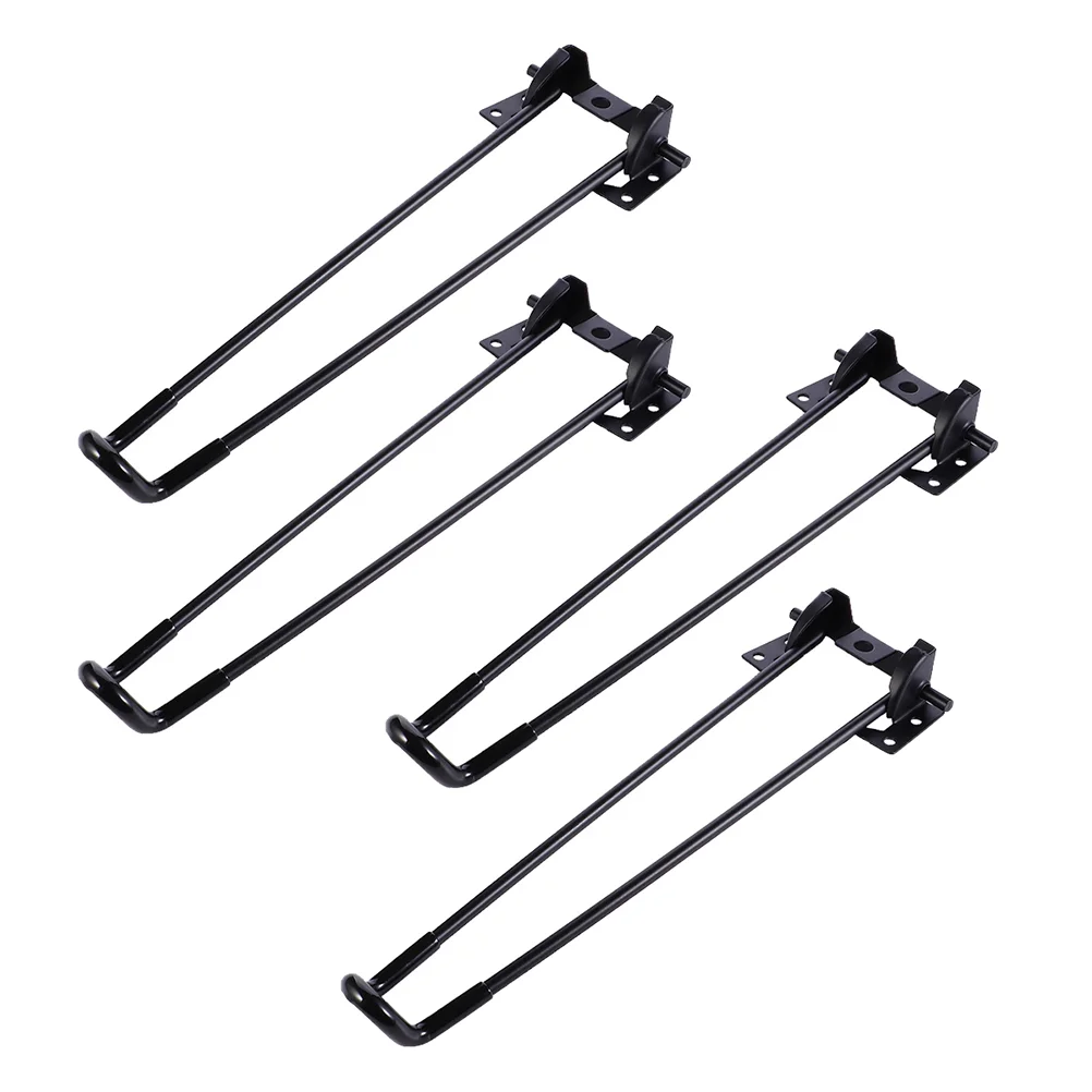 

4 Pcs Foldingmetal Base Table Legs Easy to Install Replacement Iron Feet Desk Furniture Computer Sturdy Stands