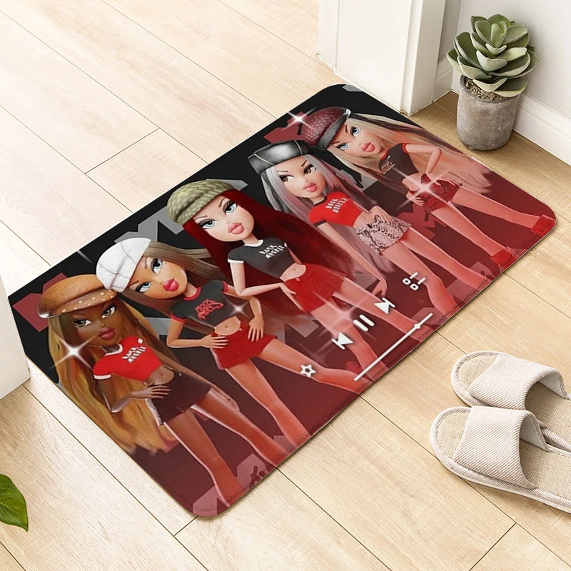 Digital Print Cartoon Carpet Living Room D-Bratzs Hallway Bathroom Floor Mats for Home Washable Non-slip Kitchen Bedroom Rug