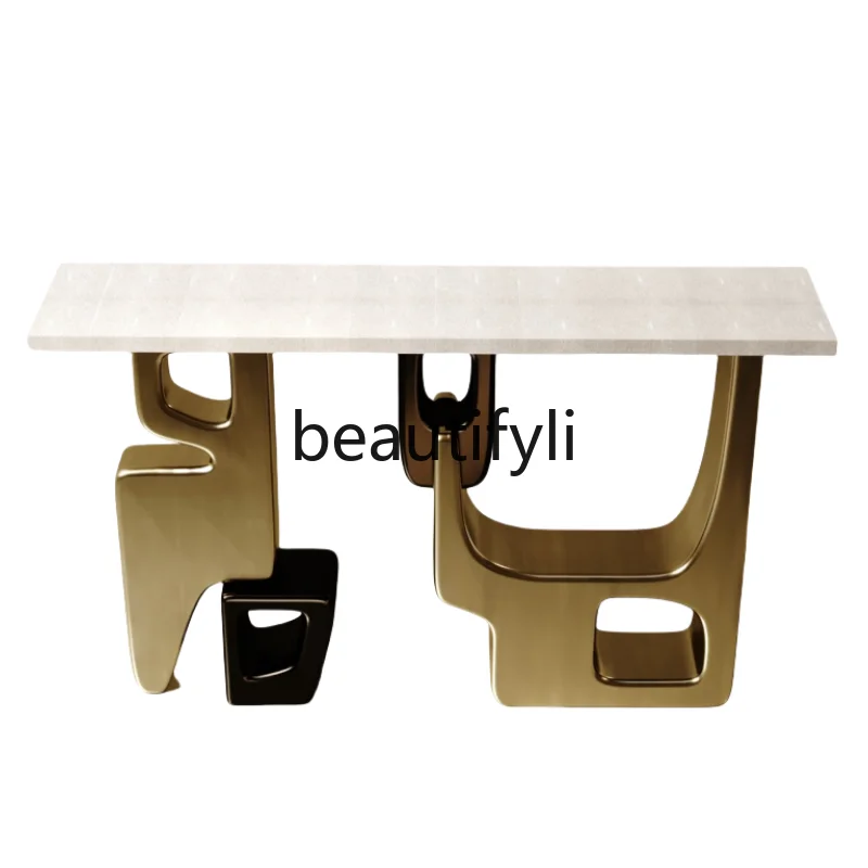 

Italian light luxury paint entrance table designer end view table modern simple corridor entrance decorative cabinet