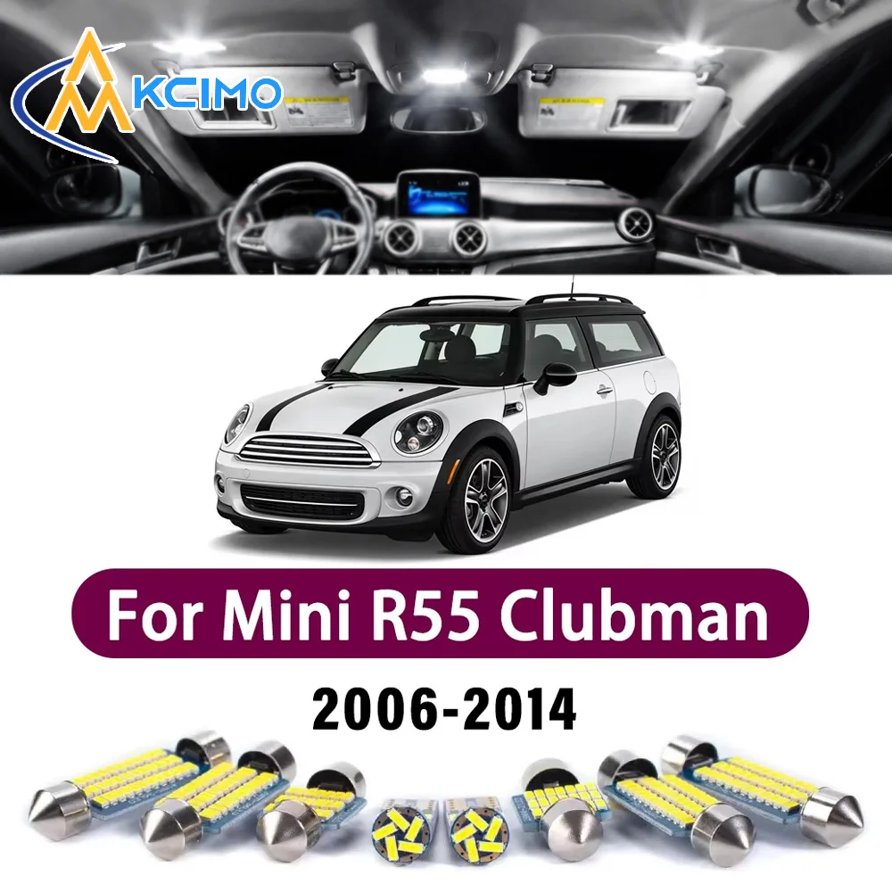

High Lumen CANBUS Error Free LED Interior Light Kit For Mini R55 Clubman 2006-2014 Map Trunk Reading Dome Lamp Bulbs Set