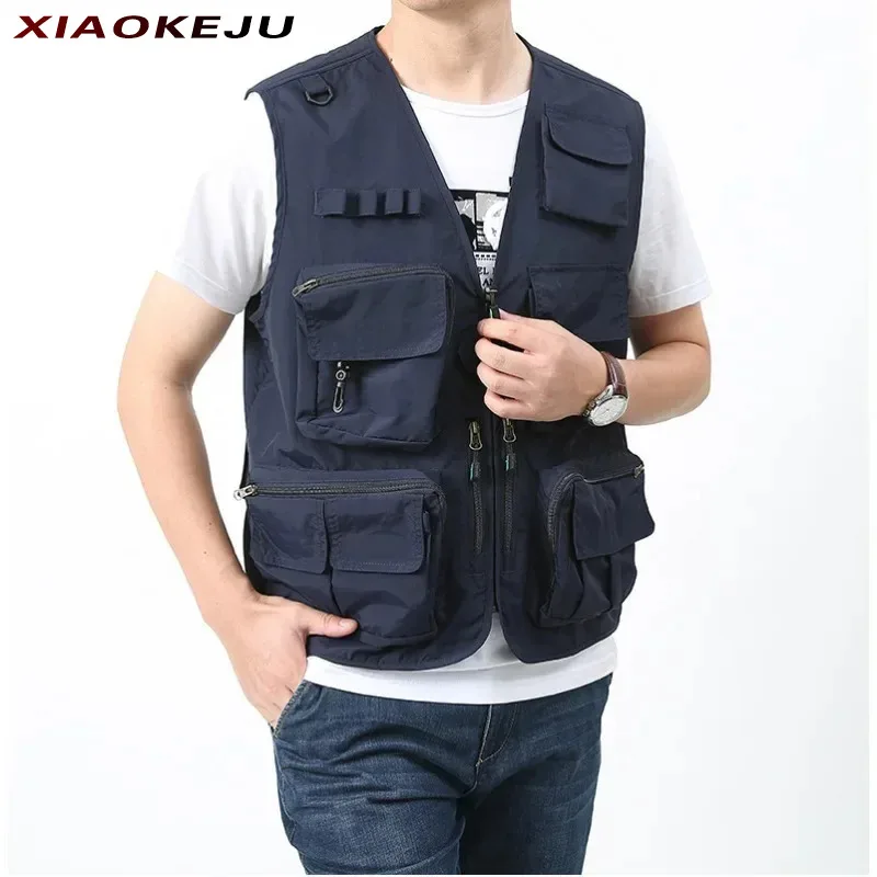 

Pocket Men's Luxury Luxury Clothes Work Shipping Vest Sleeveless Jacket Leisure Clothing Free MAN Mountaineering Workwear Multi