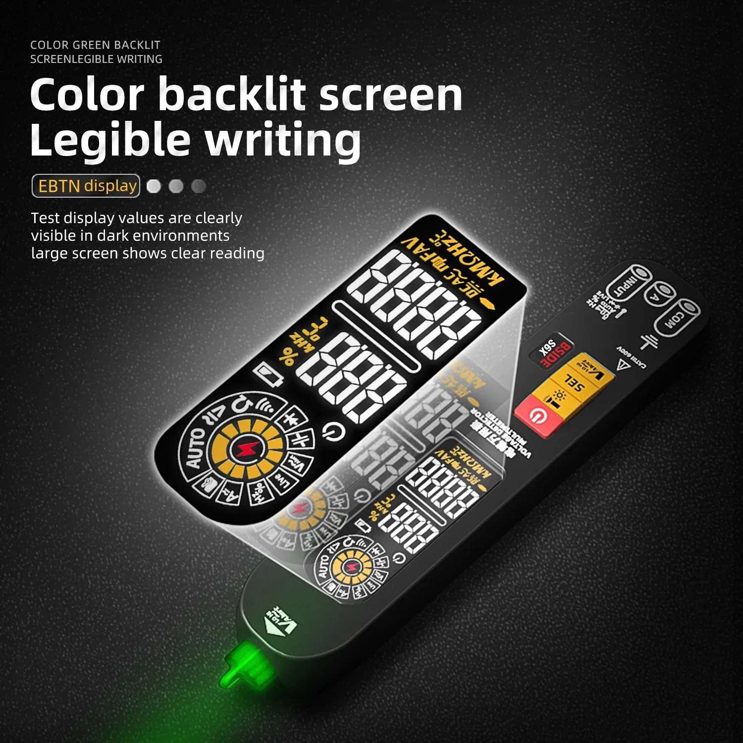 BSIDE S6X Smart Multimeter USB Charge Voltage Tester Pen Breakpoint Electronic Tester AC DC Non-contact Live Auto Resistance Hz