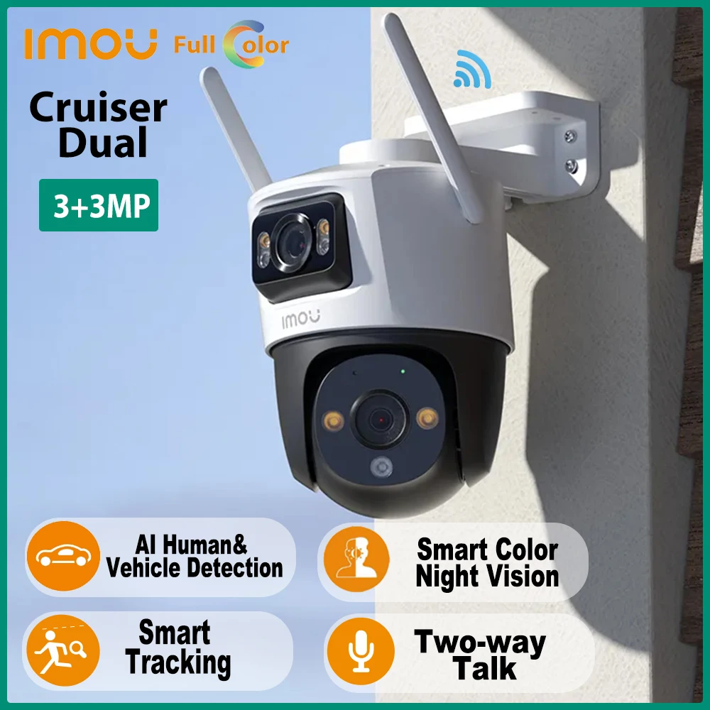 Dahua IMOU Cruiser Dual 6MP Outdoor Smart Home wifi PT Camera Support AI Human & Vehicle Detection Surveillance Camera