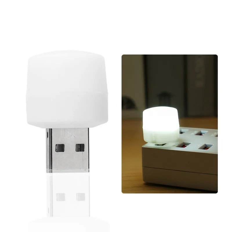 Mini USB Night Light Warm White Eye Protection Lamp Book Reading Light Usb Plug Car Pc Power Charging Led Decorative Lamp