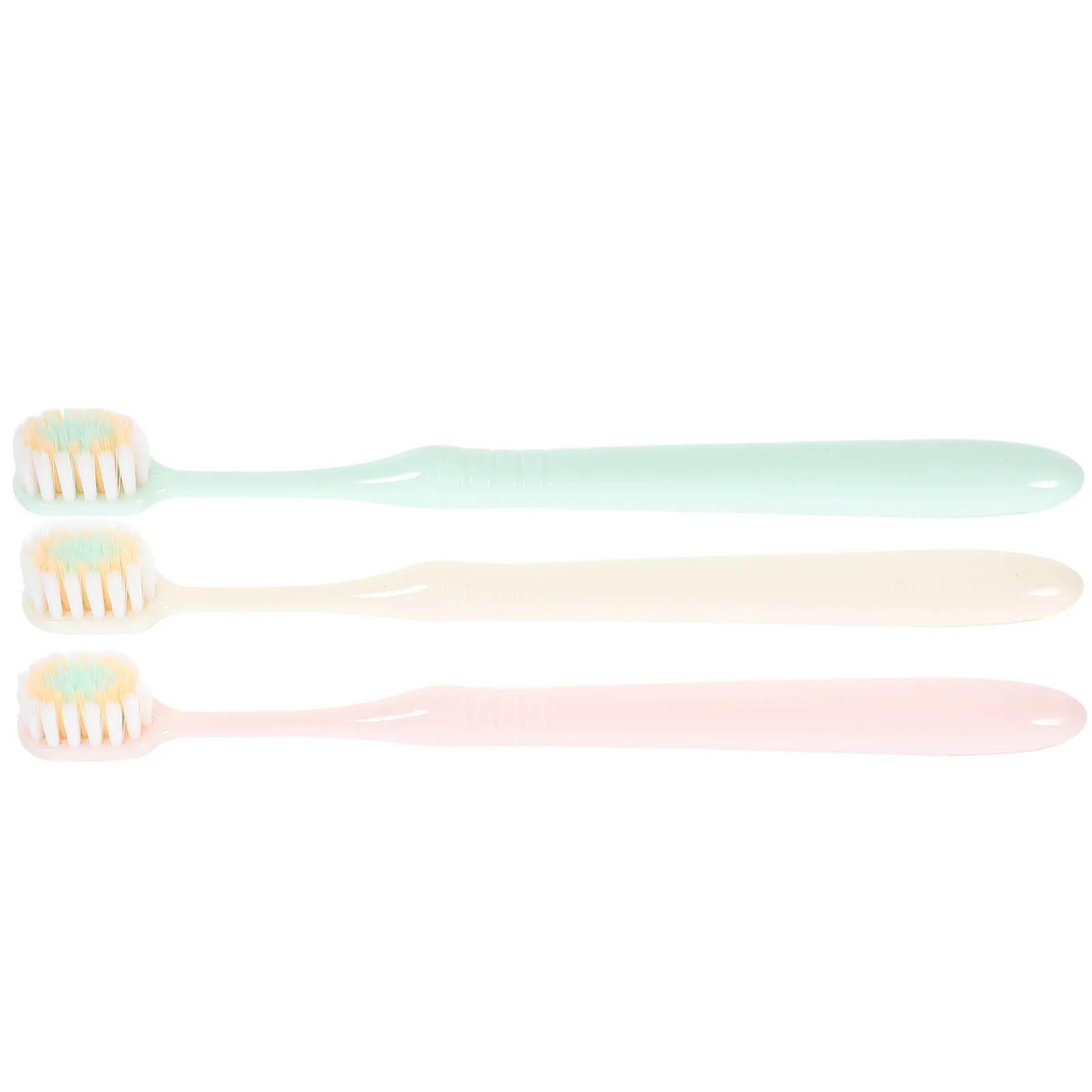 

3Pcs Soft Bristle Toothbrush Wide Thin Brush Head Adult Household Travel Teeth Cleaning Gentle Gum Protection Portable