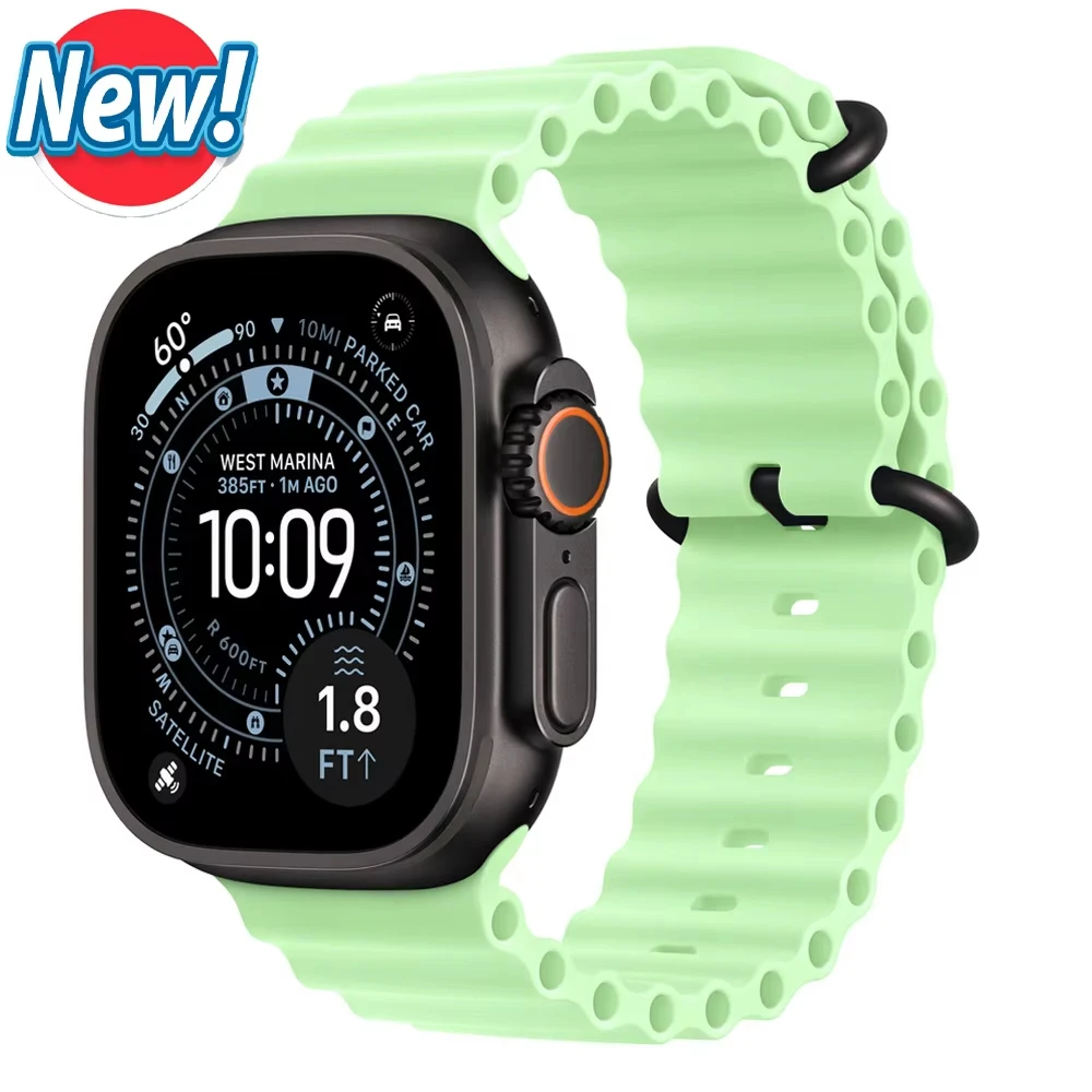 Offizielles Ocean-Armband für Apple Watch Ultra 3 2 49mm 46mm 44mm 40mm 42 41 45 Sportarmband iWatch Series 11 10 9 7 8 6 SE3