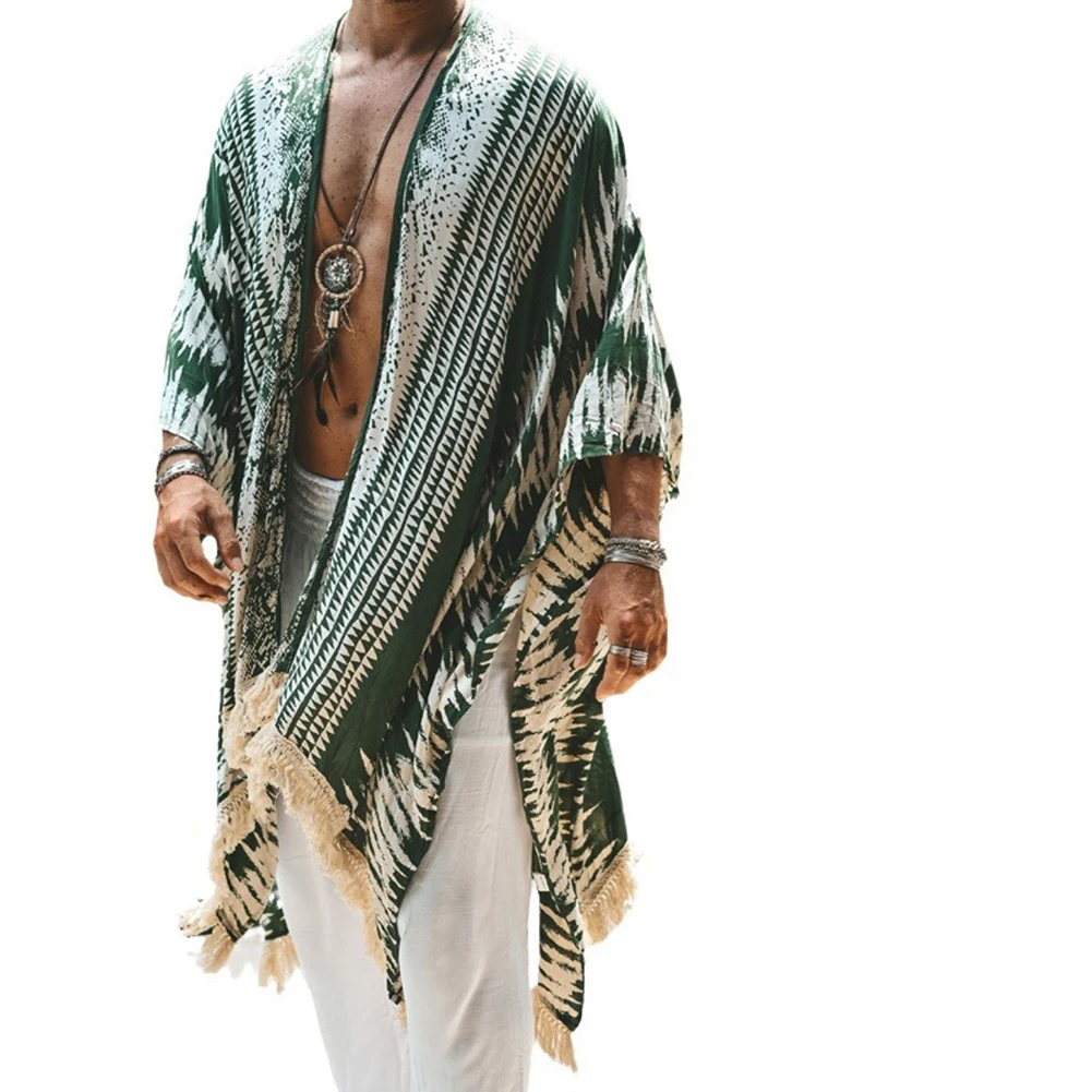 Beach Party Casual Outings Summer Retro Shawl Vintage Pattern Print Beach Vacation Wear Fashion Holiday Clothing