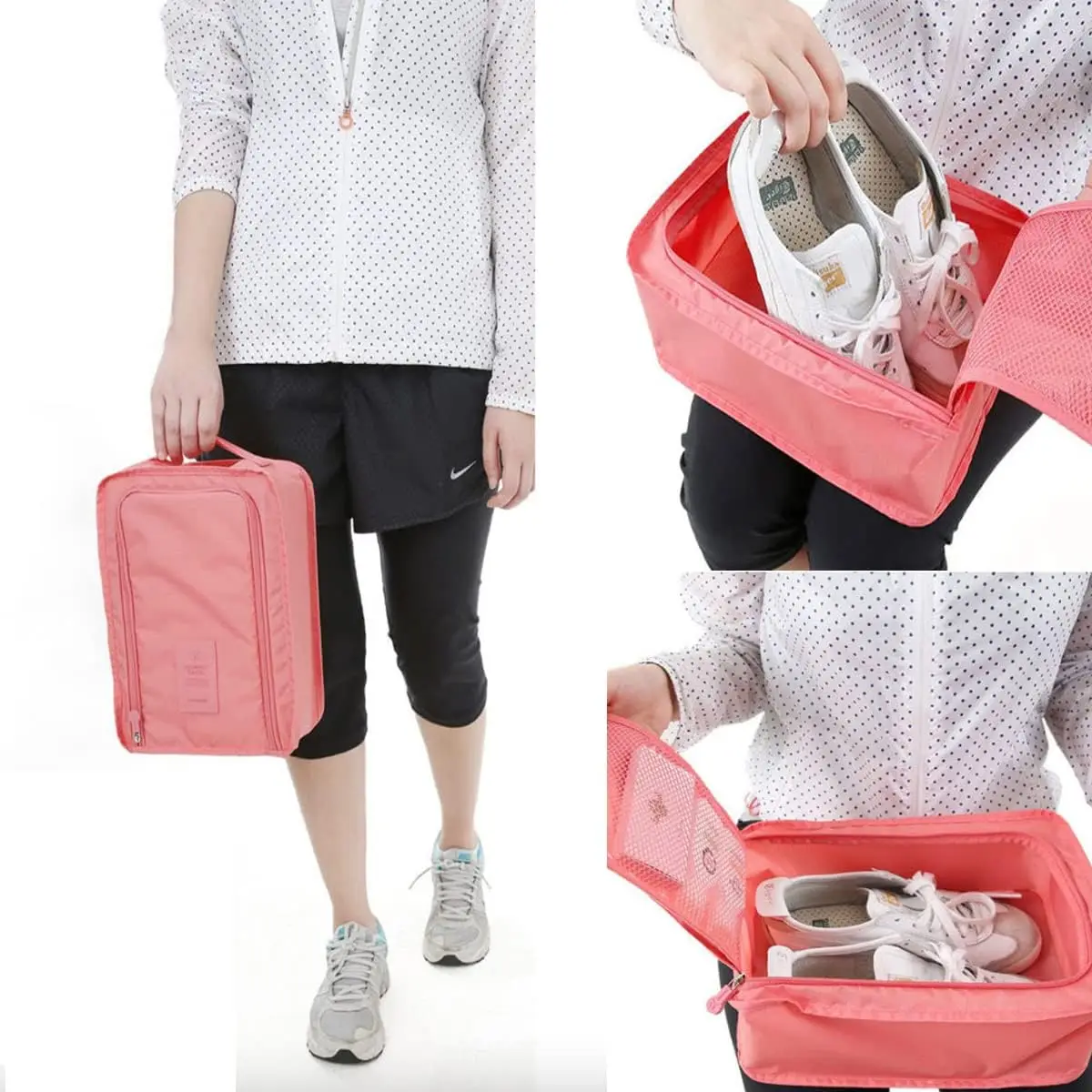 Travel Storage Portable Sneaker Bag Waterproof Breathable Single Shoe Storage Bag Foldable Portable Small Shoe Bag 6 Colors