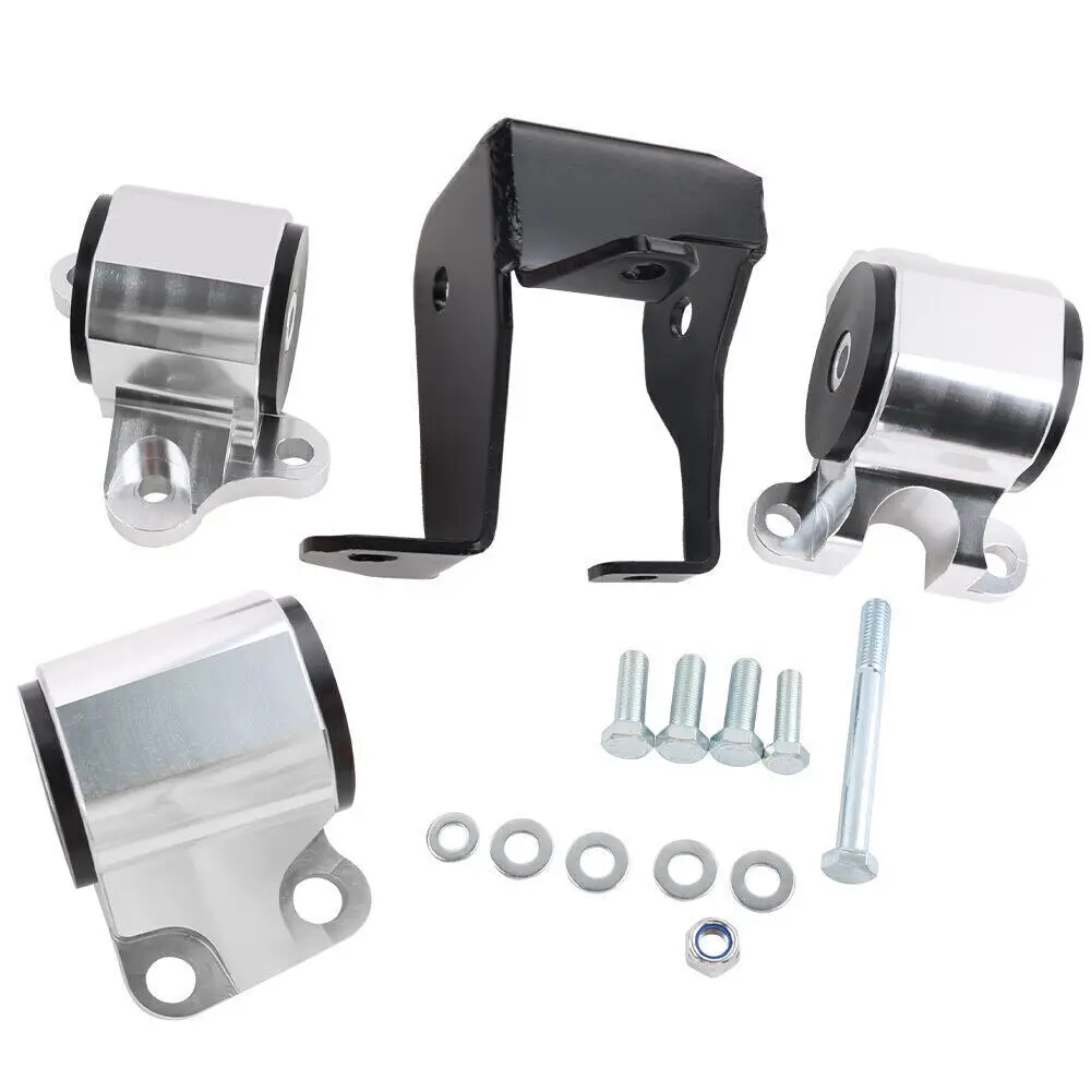 2 بولت محرك المحرك جبل عدة ل 96-00 سيفيك EK B16 B20 D16 B D كروم الخام