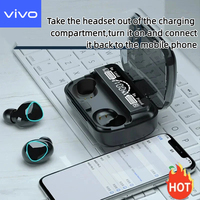 VIVO M10 Bluetooth Earphones Handfree LED Dispay Bluetooth Headphones HiFi Stereo Wireless Earbuds Waterproof Gaming Headset