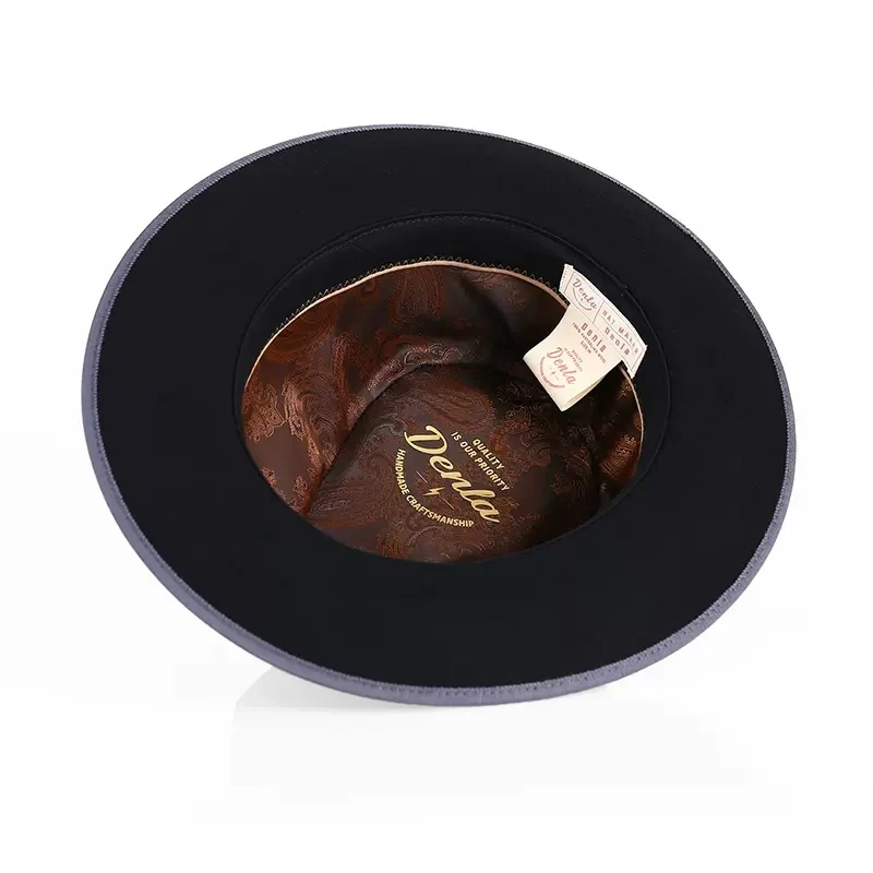 100 % Wolle Herren Filzhut Retro-Stil Weiß Braun Kaffee Schwarz Farbe Panamahut Damen Elegantes Kirchenkleid Formelle Kappe – Detail 14
