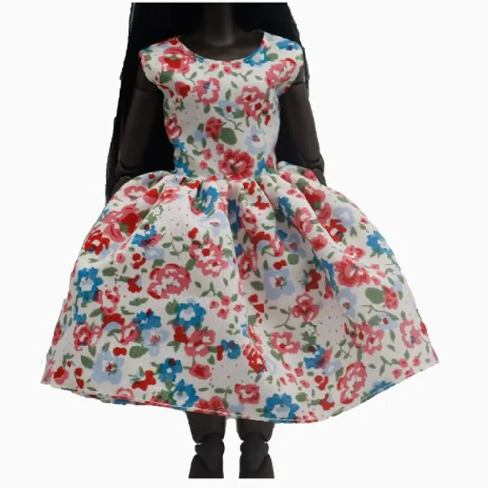 

Fashion Doll Hanging Neck Skirt Handmade DIY Accessories Floral Dresses Girl Gift Toys Casual Wear for 30cm Doll
