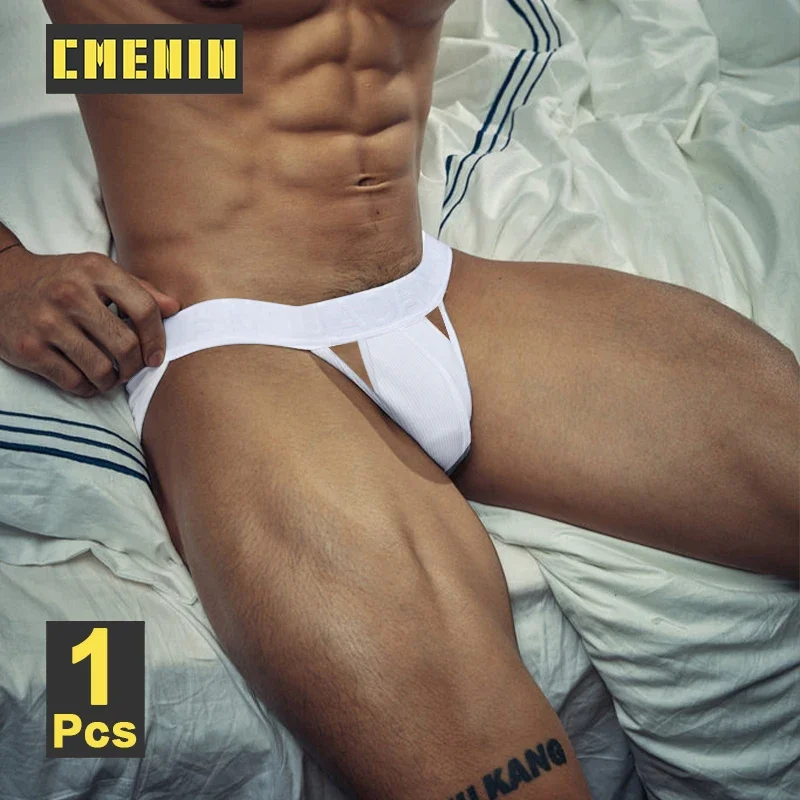 

CMENIN Men's Cotton Underwear Hollow Crotch High Cut Sexy Men Briefs Bikini Jockstrap Mens Underpants Sissy Gays Man Panties