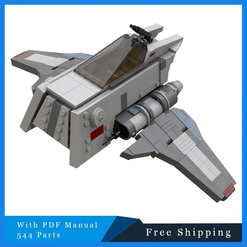 544 pezzi MOC Creative Combat Series Grey Cool Fighter Technology Modular Building Blocks Set di giocattoli di assemblaggio per bambini Regalo di Natale