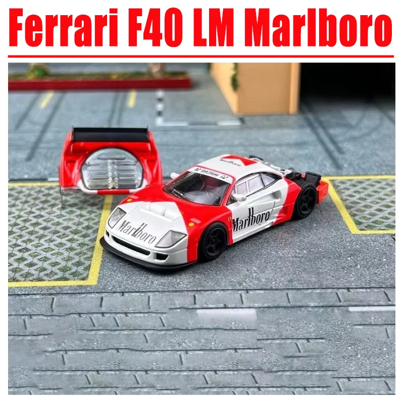 SH 1/64 Ferrari F40 LM Marlboro Exquisite Version Alloy Toy Motor Vehicle Diecast Metal Model Gifts