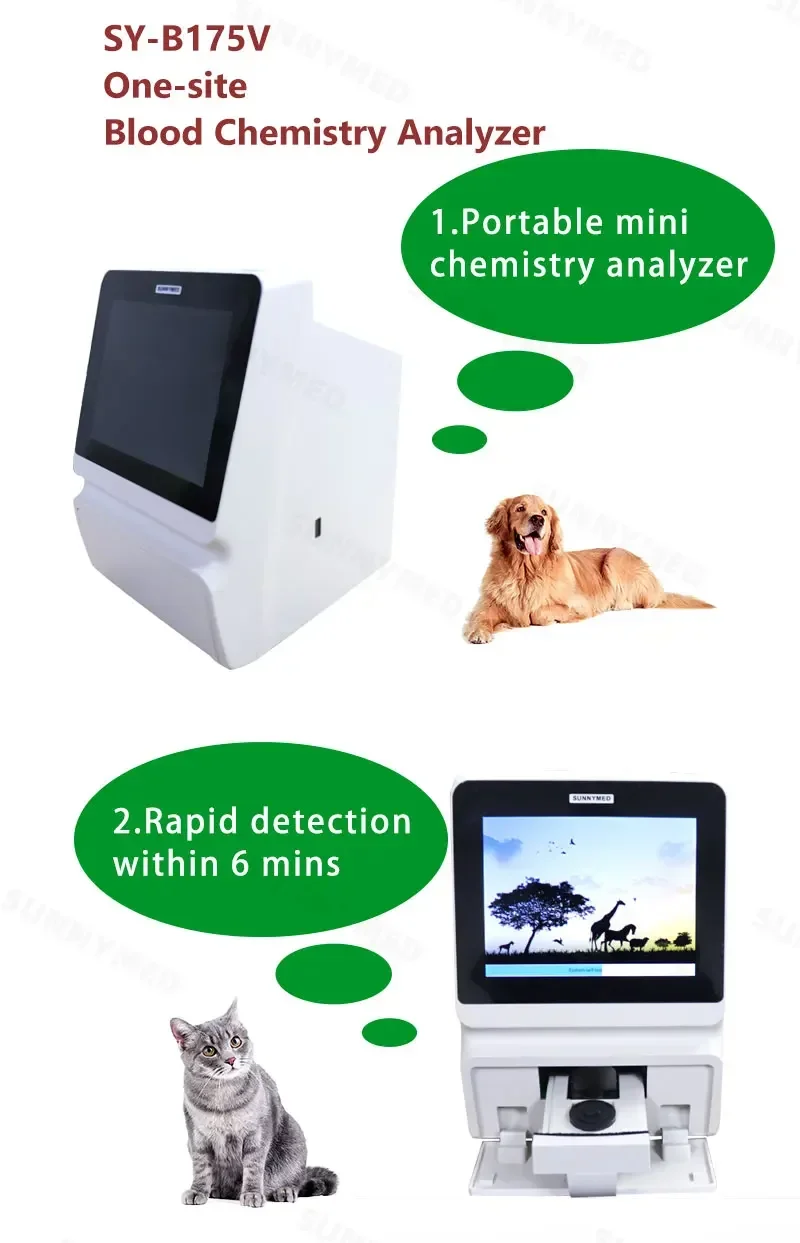 YYHCSY-B175V Portable Laboratory Machine Dry Chemistry Analyzer for Veterinary Use