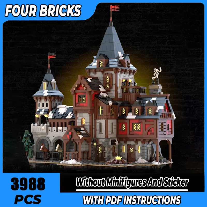 

Exquisite new product MOC medieval architectural model Wolf King Castle technology modular children's toy gift DIY assembly set