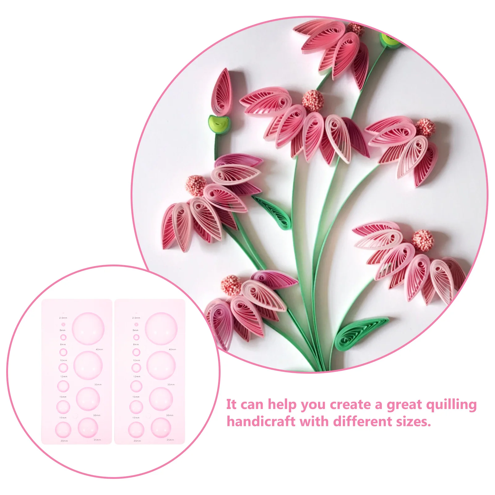 

4Pcs Paper Quilling Moulds 3D Domes Half Ball Mould Durable Practical Long Lasting Use Beautiful Uniform Patterns