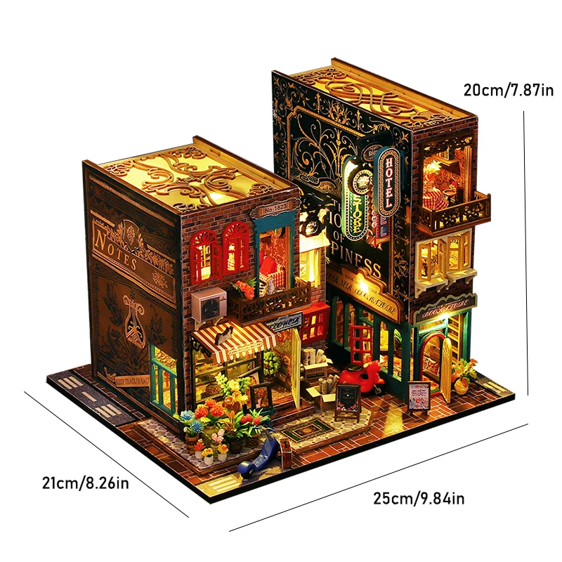 DIY Wooden Doll House Case Wooden Miniature Furniture Dollhouse Handmade Model Assembly Toys For Xmas Girls Birthday Gifts image 3