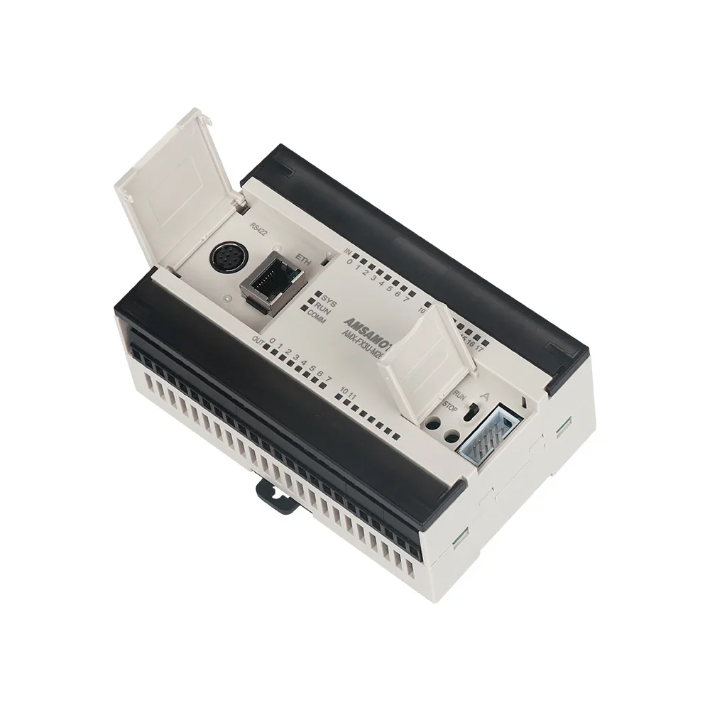 Ulepszona wersja AMX-FX3U-26MT-E Ethernet PLC zastępuje dla Mitsubishi MELSEC wyjście tranzystorowe 4AI/2AO 16DI/10DO PNP MODBUS + kabel