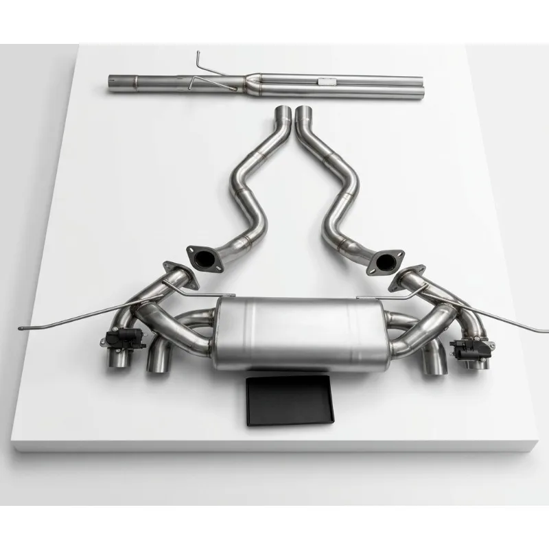 Thick mirror polished stainless steel exhaust pipe  Defender car valve sports exhaust pipe cxl