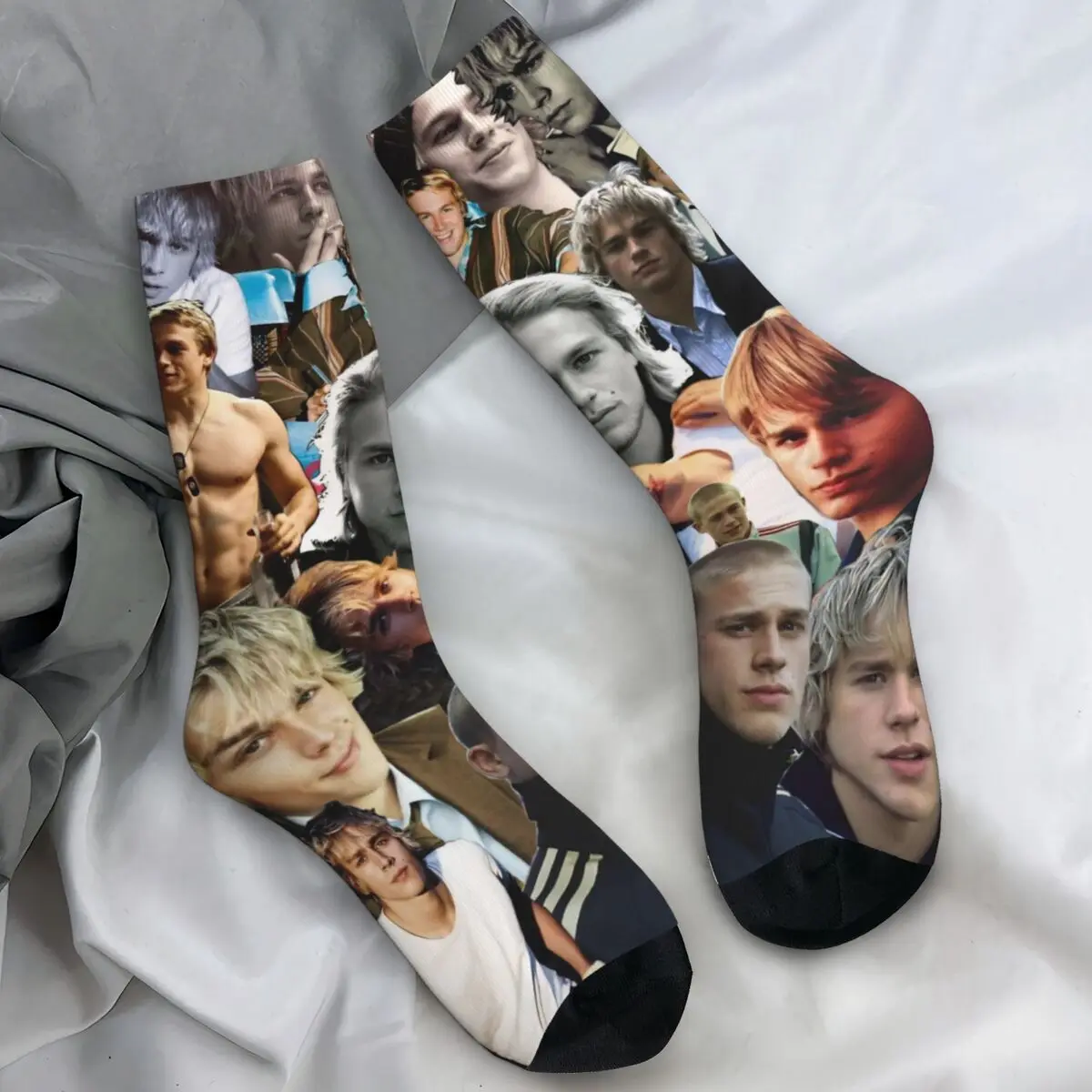 

Носки с фотографиями Charlie Hunnam, элегантные чулки унисекс, высококачественные носки для бега, зимние дизайнерские нескользящие носки