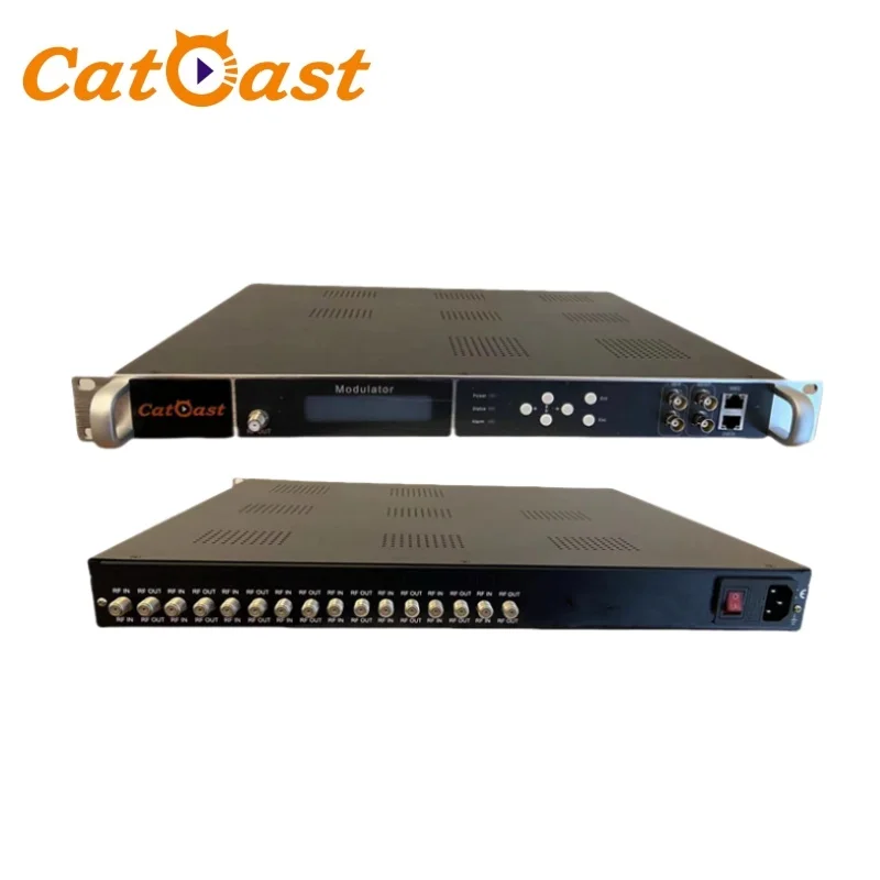 

New DVBT tuner to 8 DVB-C DVB-T2 ISDBT ATSC RF Output Modulator DVB-T2 Modulator