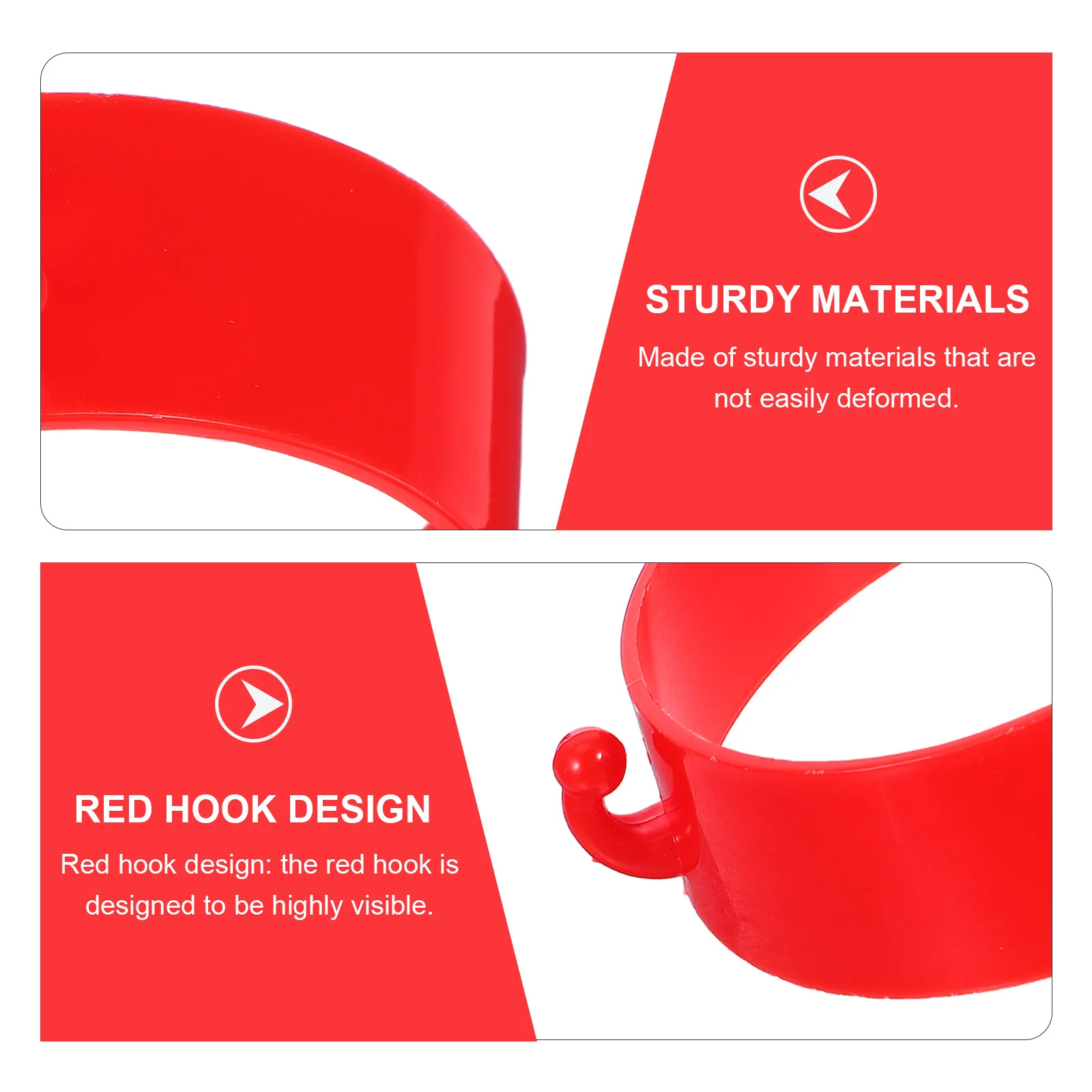 10 قطعة سلسلة موصل مخروطية للطرق تصميم حاجز السلامة المرورية الملحقات ، سلسلة أمان بلاستيكية لموقع البناء #2