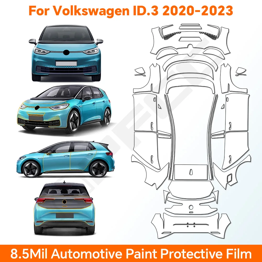 

9Mil PPF For Volkswagen ID.3 2020-2023 Car Film Pre-Cut Paint Protection Film TPU Invisible Anti-scratch Resistant Cover Repair
