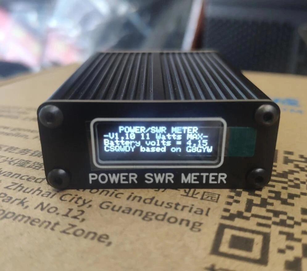 Open Source Mini QRP 80W 1.6Mhz-54Mhz SWR HF Short Wave Standing Wave Meter SWR and Power Meter + Battery + OLED + USB Cable