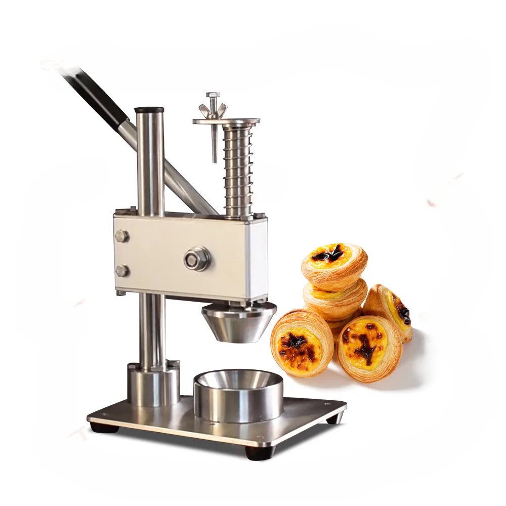 Professional custom Manual Pudding Egg Tart Cup Presser Making Mpasta Dough Pressing Tool Tartlet Shell Forming Machine