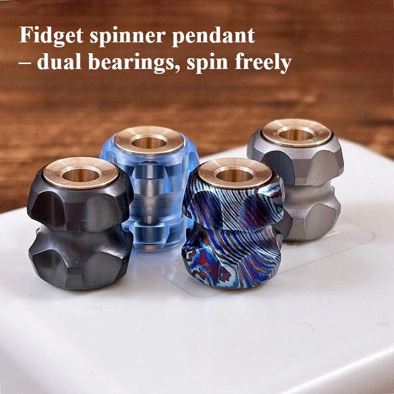 Mecha Melon Rib EDC Fidget Spinner Pendant Slingshot Flashlight Charm DIY Paracord Knife Lanyard Bead Stress Relief Toy Parts