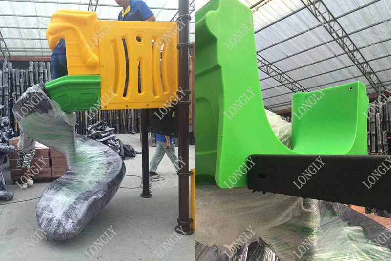 New Design Outdoor Playground Steel Plastic Slide LLDPE Material for Park Garden & School Amusement Recreation for Kids