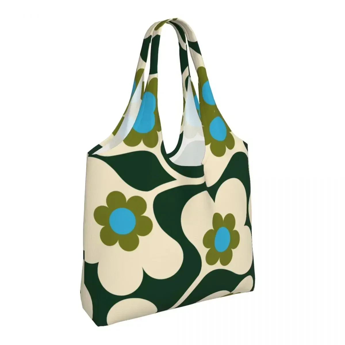 Fashion Print  Japonica Spruce Orla Kiely Tote Shopping Bag Portable Canvas Shoulder Shopper Bags Handbags Gifts