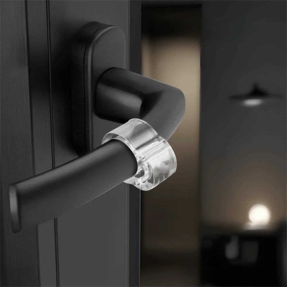 1pc Durable PVC Door Handle Bumper Clear Anti-collision Door Stopper No Drill Silicone Windproof Door Stop Home Office