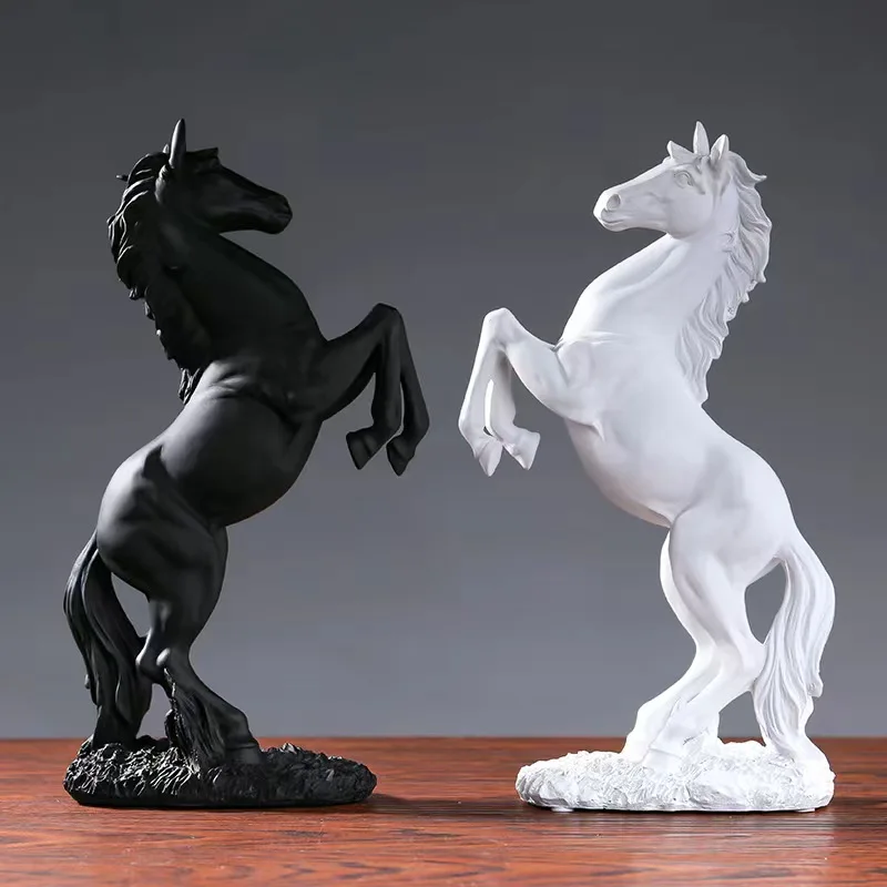 European Style Home Resin Victory Horse Statue