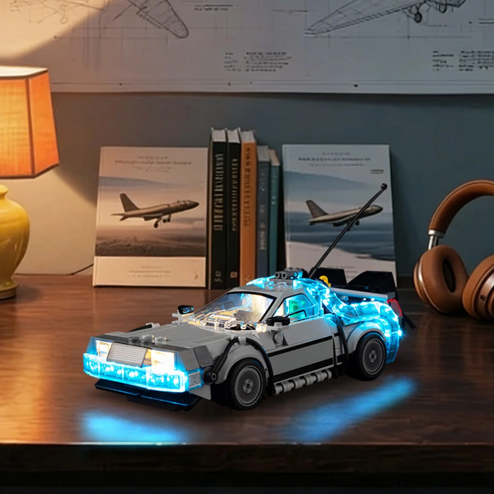LED Light Set Suitable for Lego Delorean Time Machine from Back to the Future Car 77256 Building Blocks Lamp (No Model Bricks)