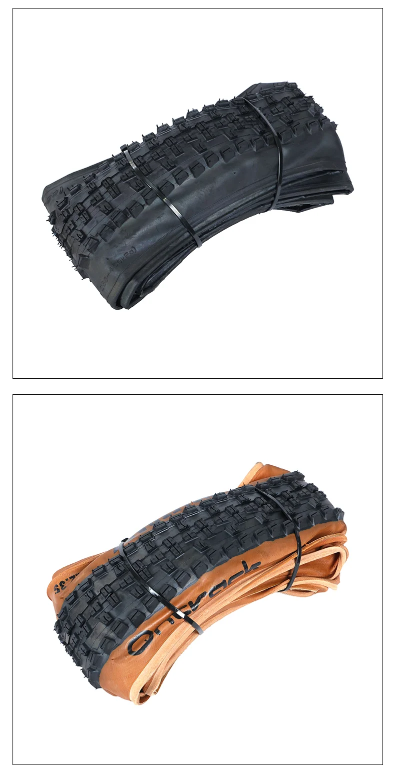 ONTRACK WOLFTRACK Faltbarer Reifen 26 27,5 29X2,35 30TPI SKIN Schwarzer und Brauner Seitenwandfarbton – Detail 6