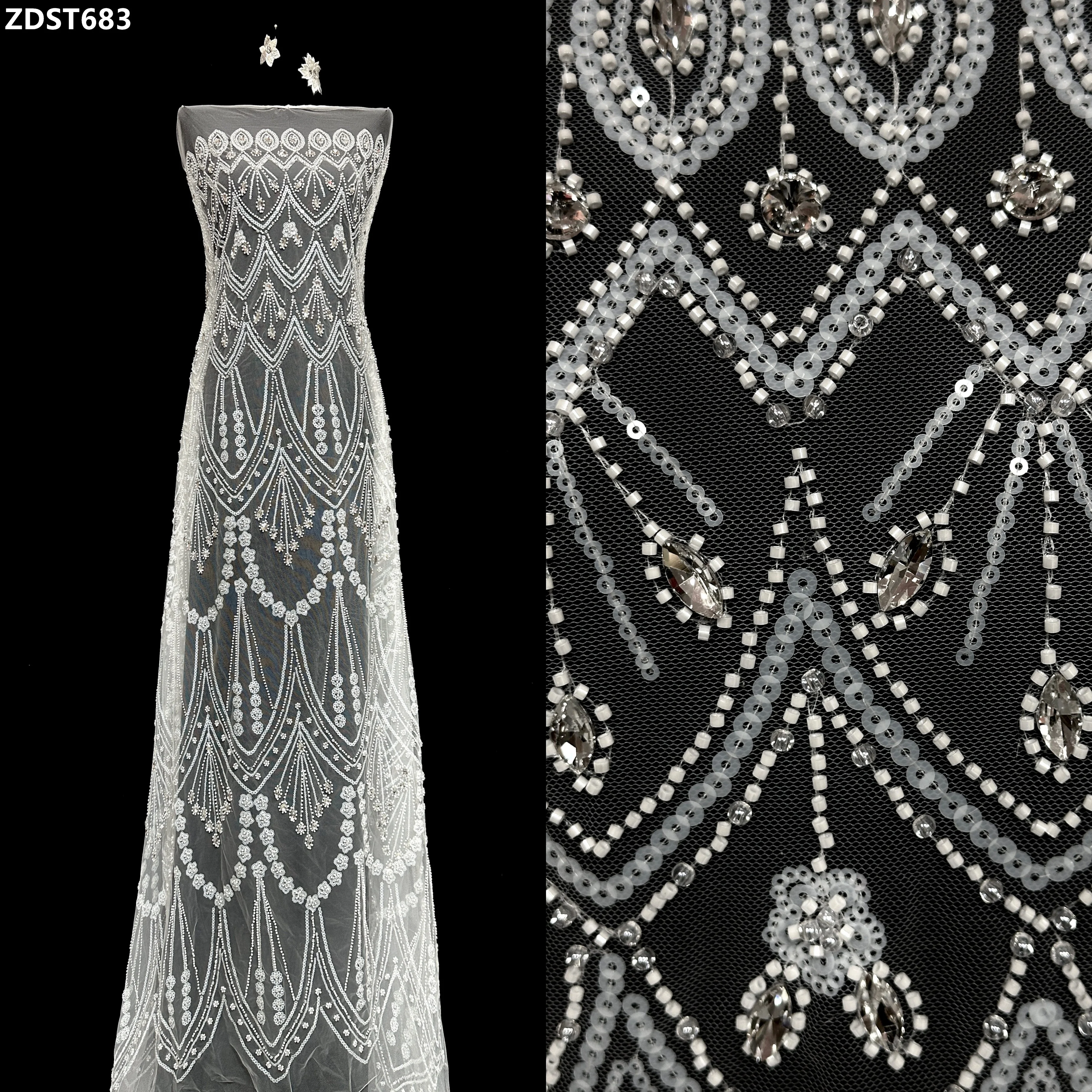 

Африканское нигерийское кружевное платье ручной работы с камнями, модный дизайн, белое, для свадеб и вечеринок, для женщин