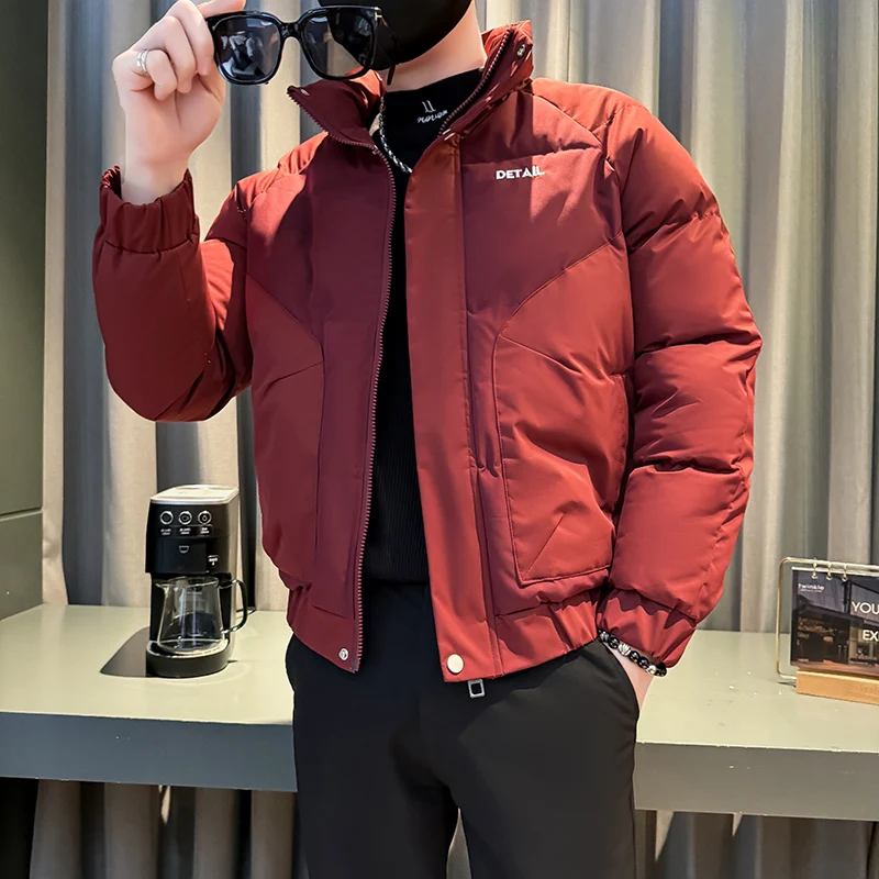 

Slim Fit Cotton Jaet Small Size 55 Warmth Men's Winter Faion Brand Cotton Coat Youth Casual Polyester Fiber Thiened ...