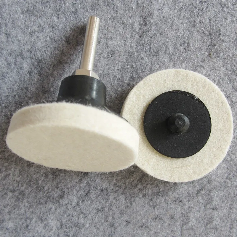 2inch 50mm Wool Polishing Wheel Buffing Pads Quick Change Felt Polishing Disc Roll Rock for Rotary Tool Abrasive